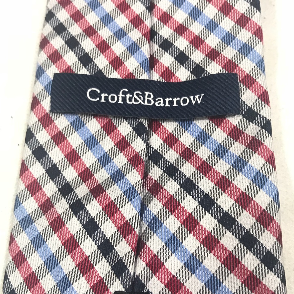 Croft & Borrow Blue/Red Tie